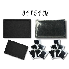 Аплікація для одягу нашивка №214 чорний прямокутник 9шт/8,4х5,4см