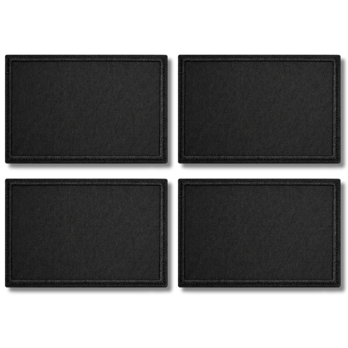 Аппликация для одежды нашивка №214 черный прямоугольник 9шт/8,4х5,4см