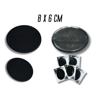 Аппликация для одежды нашивка №215 черный овал 9шт/8х6см