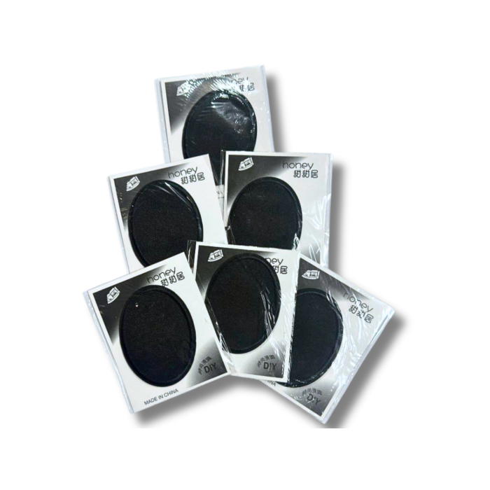 Аппликация для одежды нашивка №215 черный овал 9шт/8х6см