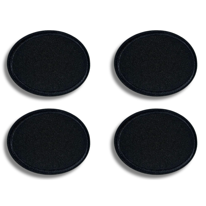 Аппликация для одежды нашивка №215 черный овал 9шт/8х6см