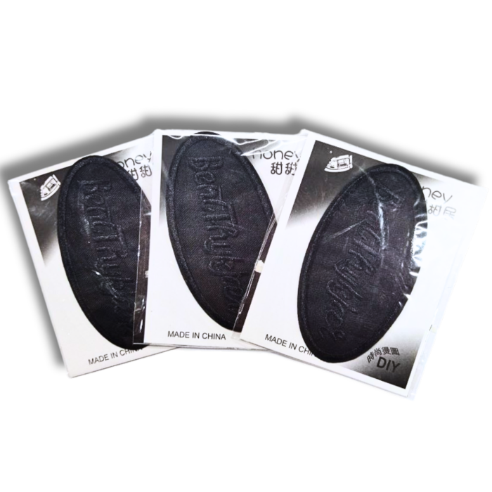 Аппликация для одежды нашивка №216 черный овал BentThykjcer 9шт/10х5см