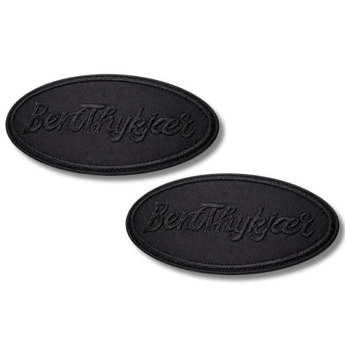 Аппликация для одежды нашивка №216 черный овал BentThykjcer 9шт/10х5см