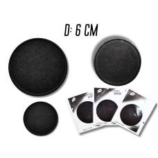 Аппликация для одежды нашивка №218 черный круг 9шт/D:6см