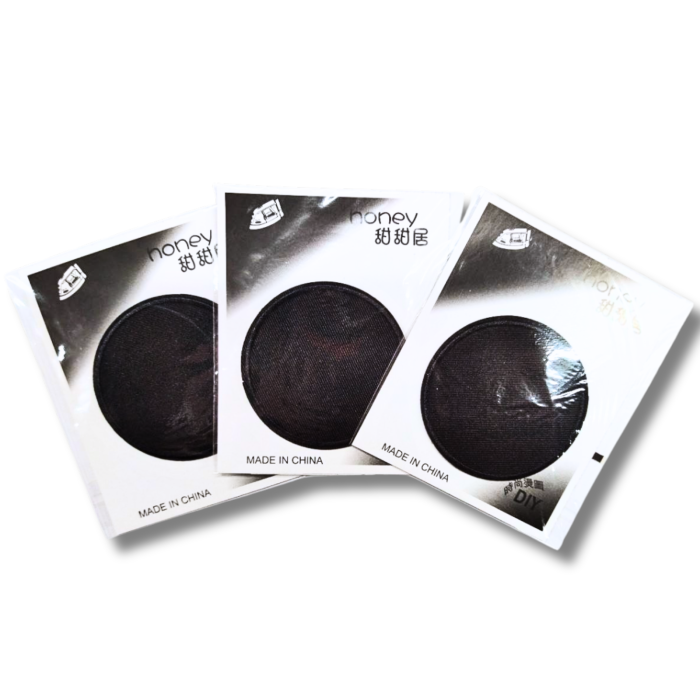 Аппликация для одежды нашивка №218 черный круг 9шт/D:6см