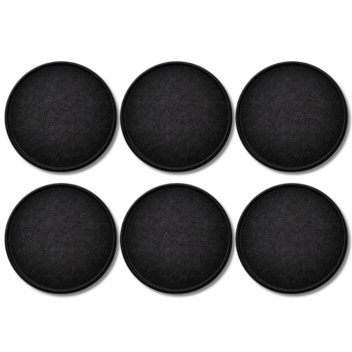 Аппликация для одежды нашивка №218 черный круг 9шт/D:6см