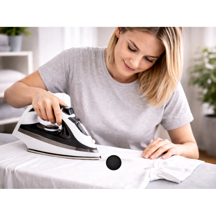 Аппликация для одежды нашивка №218 черный круг 9шт/D:6см