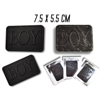 Аппликация для одежды нашивка №219 черный прямоугольник BOY 9шт/7.5х5.5см