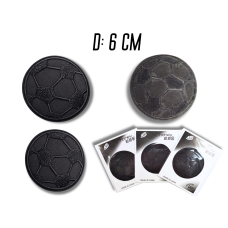 Аппликация для одежды нашивка №220 черный футбольный мяч 9шт/D:6см