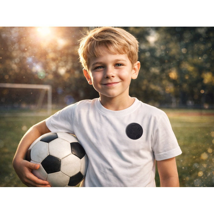 Аппликация для одежды нашивка №220 черный футбольный мяч 9шт/D:6см