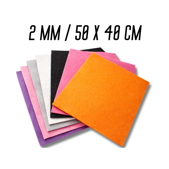 Фетр 2мм разные цвета 50х40см