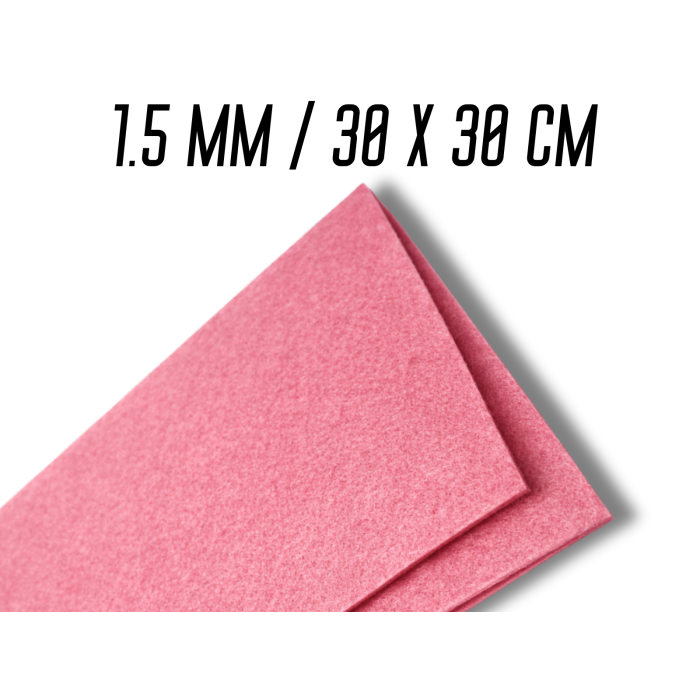 Фетр рожевий 1.5мм/30х30см