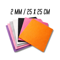 Фетр 2мм разные цвета 25х25см