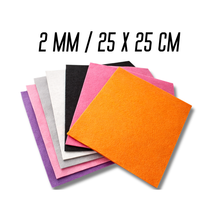 Фетр 2мм різні кольори 25х25см