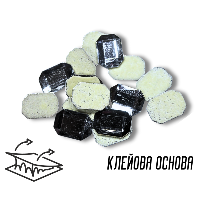 Камені на клейовій основі Прямокутник/25×18мм/10 шт