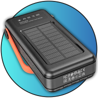Power Bank (Solar) Переносной аккумулятор на солнечной батарее с прожектором (8000 mAh)