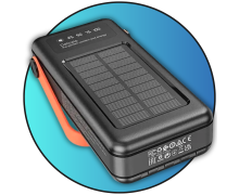 Power Bank (Solar) Переносной аккумулятор на солнечной батарее с прожектором (8000 mAh)