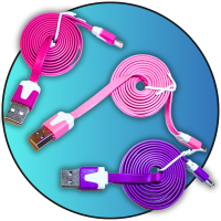 Кабель Lightning/USB (1м, разные цвета)