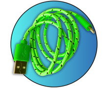 Кабель Lightning/USB (1м, разные цвета) тканевой