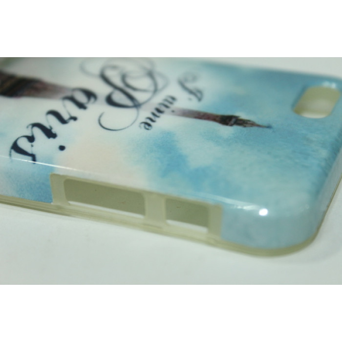 Чехол на заднюю панель/Paris/Apple Iphone/резиновый/5/5s/SE