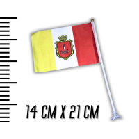 Прапорець на присосці двосторонній Одеса 14х21см