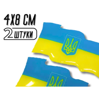 Наклейка рельєфна Прапор України 8х4см/2шт