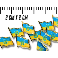 Значок Україна 2х2см