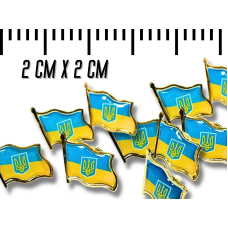 Значок Україна 2х2см