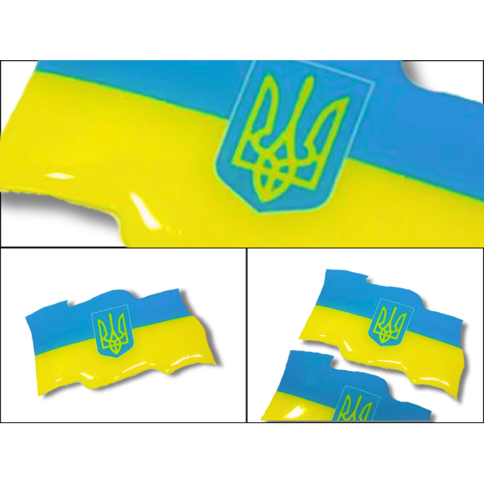 Наклейка рельєфна Прапор України 8х4см/2шт