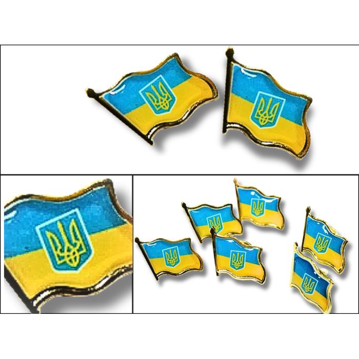 Значок Україна 2х2см