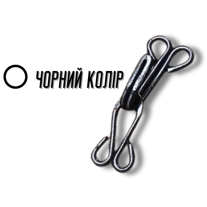 Гачки пришивні чорні №4/22мм/880пар