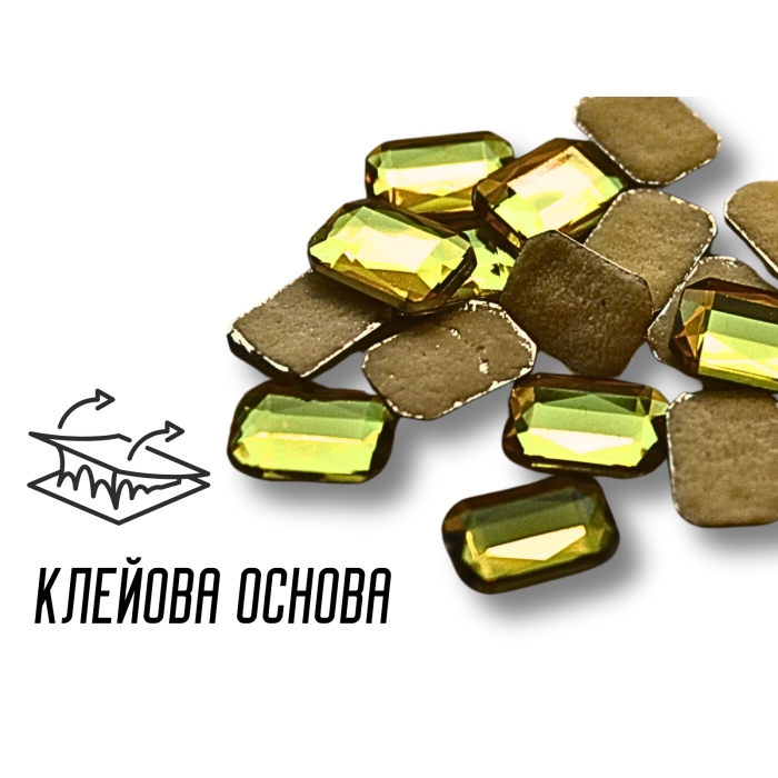 Камені на клейовій основі Прямокутник/18×9мм/20 шт