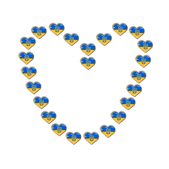 Значок флаг с гербом (сердце) 28х27х10мм