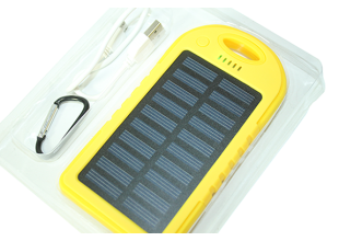 Power Bank Solar Переносний акумулятор на сонячній батареї зі світлодіодом 5000mAh