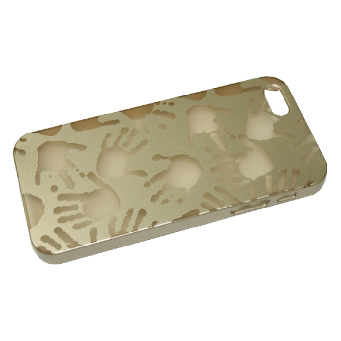 Чохол на задню панель Apple Iphone/пластиковий/Hands Gold/5/5s/SE