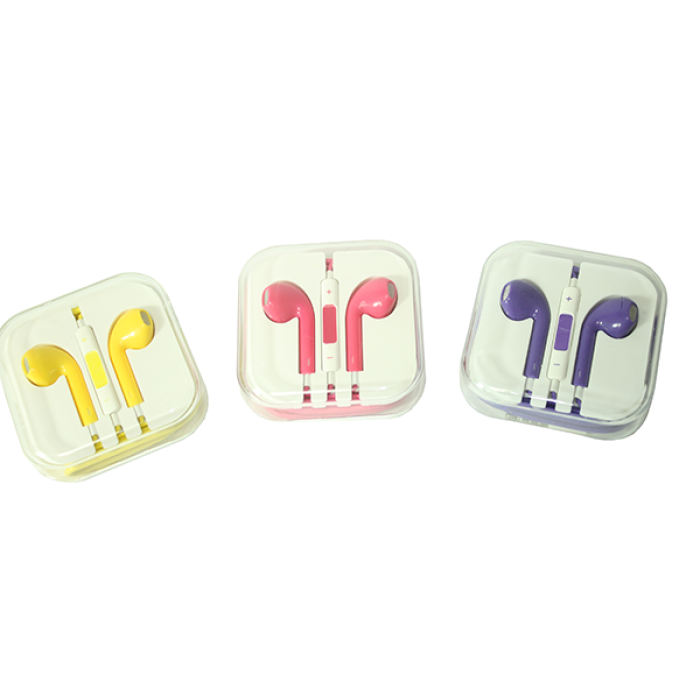 Навушники EarPods з пультом дистанційного керування та мікрофоном кольорові