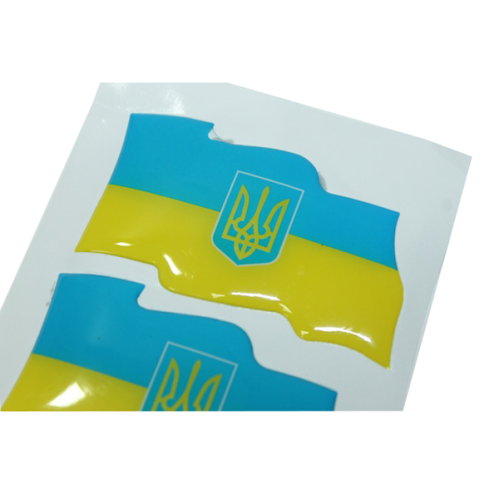 Наклейка рельєфна Прапор України 8х4см/2шт