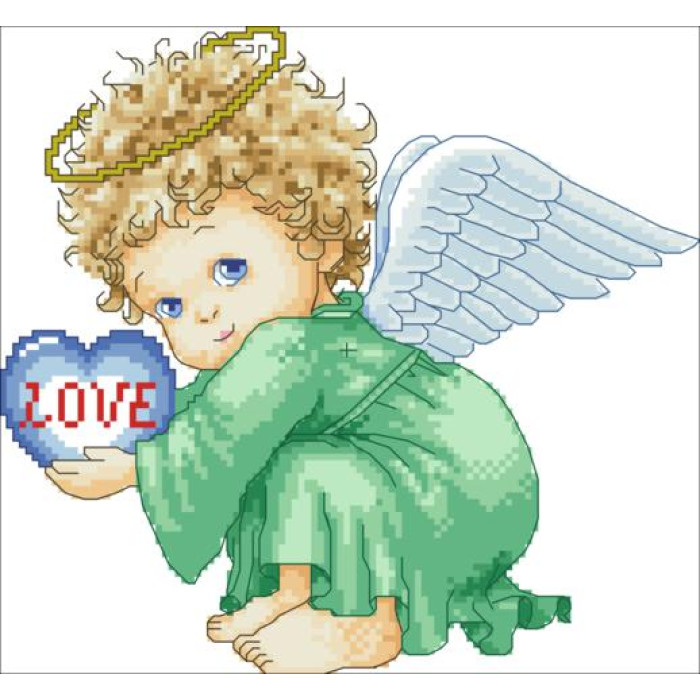 КВ21 LOVE Канва з малюнком для вишивання хрестом