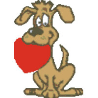 К506 ПЕСИК Канва з малюнком для вишивання хрестом