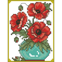 К519 МАКИ Канва з малюнком для вишивання хрестом