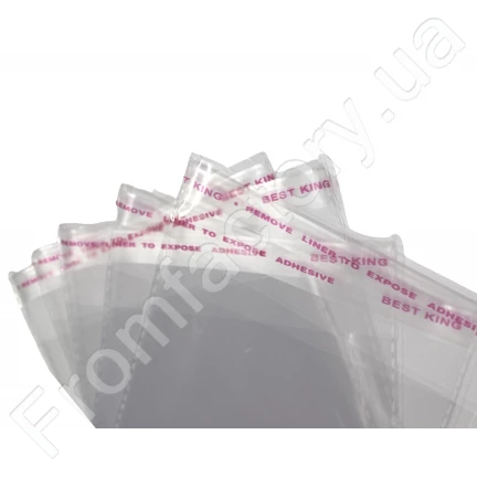 Пакеты Фасовочные полиэтиленовые с клейкой лентой 17х28см без отверстия/0.3мм/20шт
