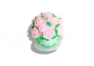 Мыло сувенирное ароматизированное "Роза в чашке 3D" 90-95г