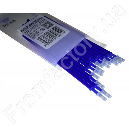 Стержень для ручки гелевой пиши-стирай синий 0.38мм/13см