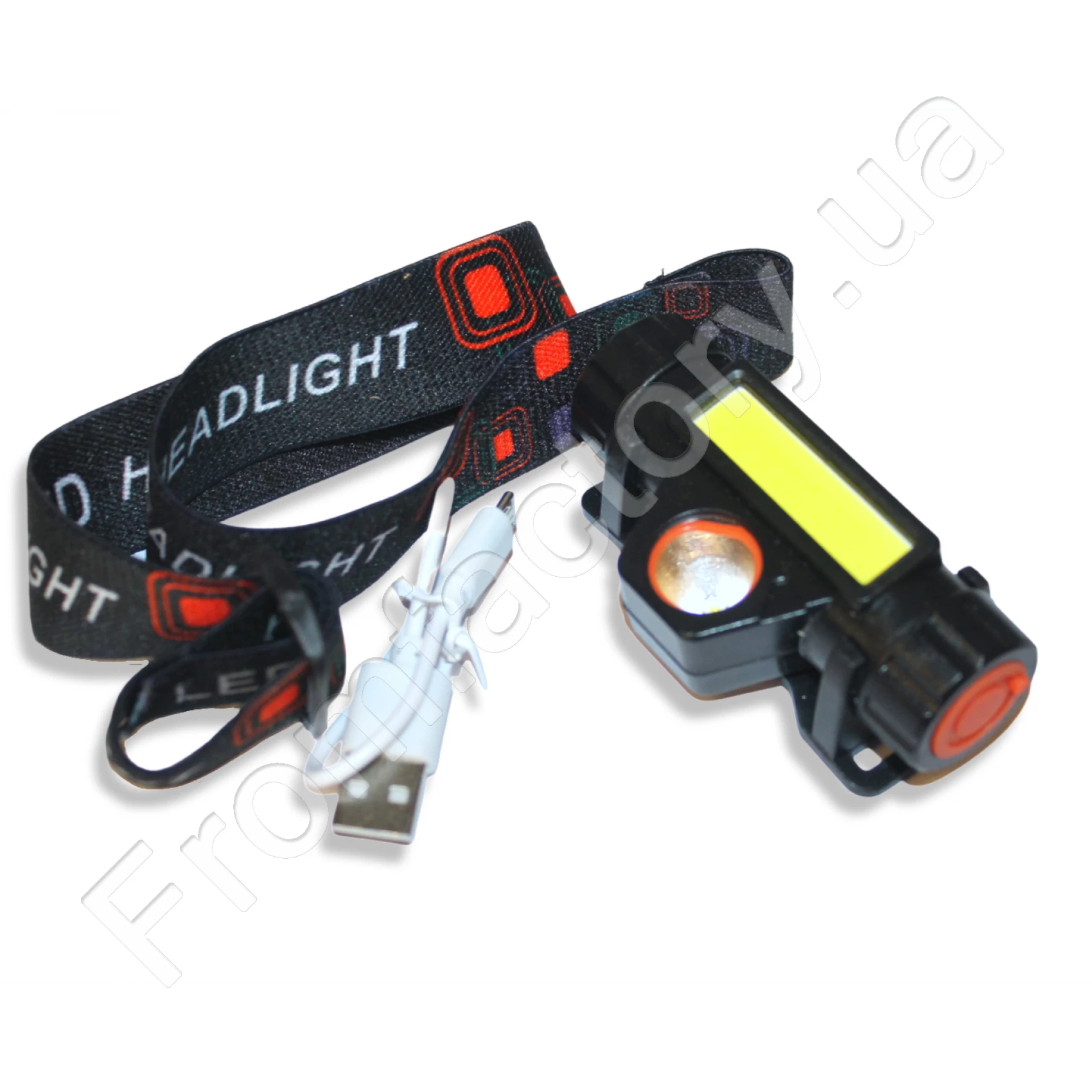 Ліхтарик налобний світлодіодний акумуляторний з магнітом №101 8см/4см
