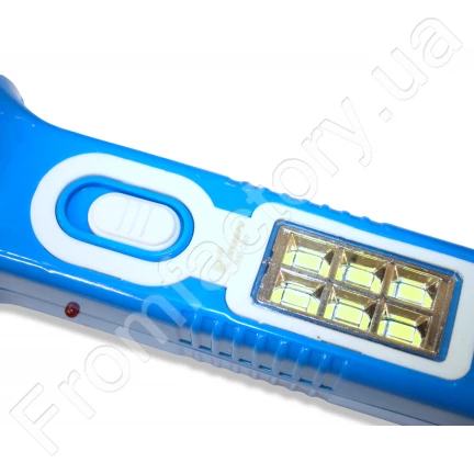 Ліхтарик ручний акумуляторний із зарядкою від мережі АК-С62 220В/7W/15см/5см