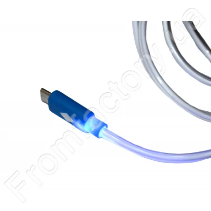 Кабель USB to micro USB з підсвічуванням наконечників 1м