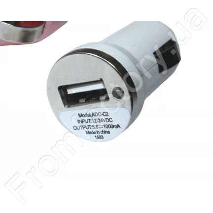 Зарядка автомобільна у прикурювач 1 USB/1A