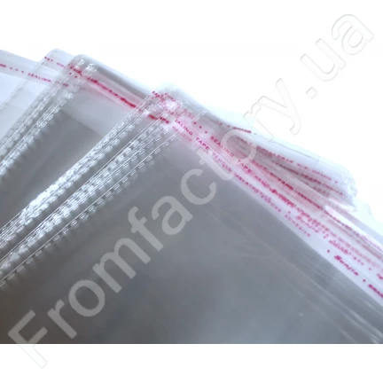 Пакеты Фасовочные полиэтиленовые с клейкой лентой 16х24 без отверстия/0.3мм/20шт