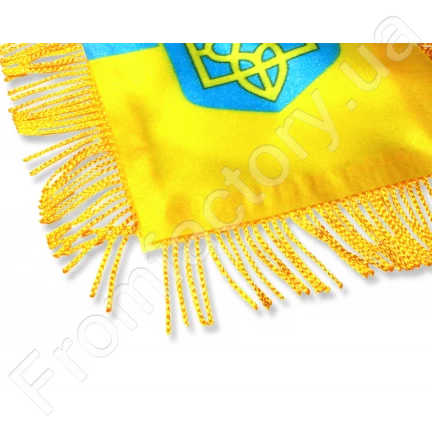 Прапорець на присосці з бахромою UKRAINE 12х8см