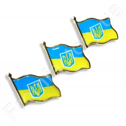 Значок Україна 2х2см